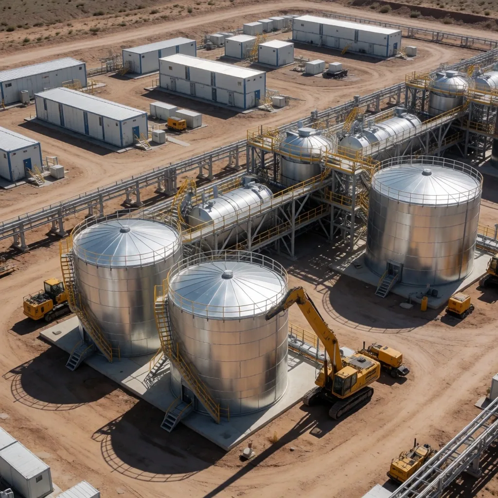 Planta de procesamiento de gas natural en la Cuenca Neuquina