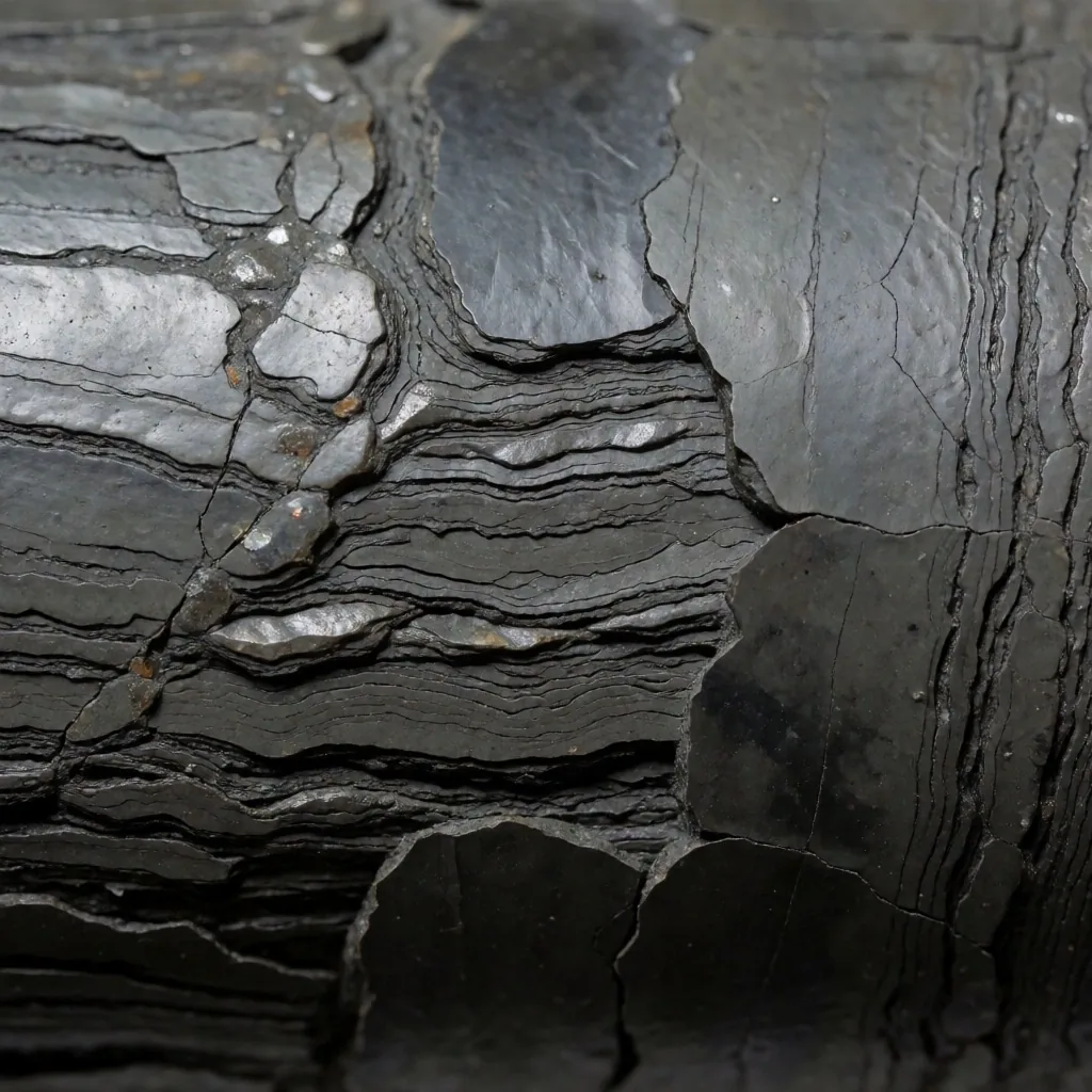 Textura macro de lutita con microfisuras y grano fino