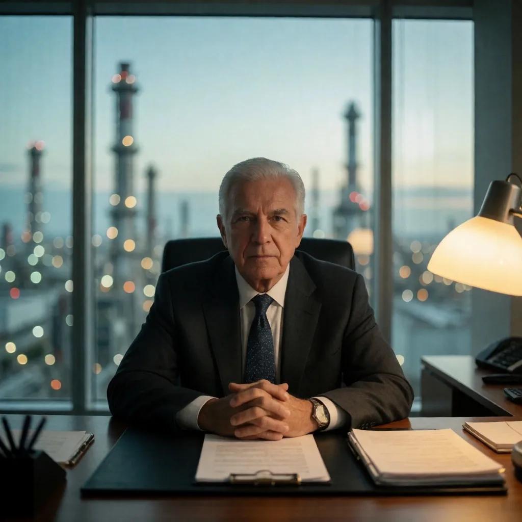 Directivo del sector energético en su oficina